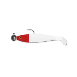 LEURRE M SHAD GT 9CM 7G - BLANC TETE ROUGE - DELALANDE