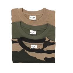 LOT DE 3 TEE SHIRTS KAKI BEIGE CAMO - M - PERCUSSION
