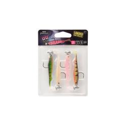 LEURRES MONTES SLICK SHAD UV X4 - 7CM - FOX RAGE