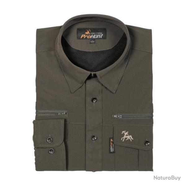 CHEMISE STRETCH ANTITIC GROUSE KAKI - M - PROHUNT
