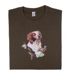 TEE SHIRT EPAGNEUL GIBIER KAKI BARTAVEL