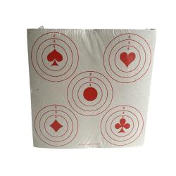 CIBLES 14X14 4AS ROUGE X100 - COURT