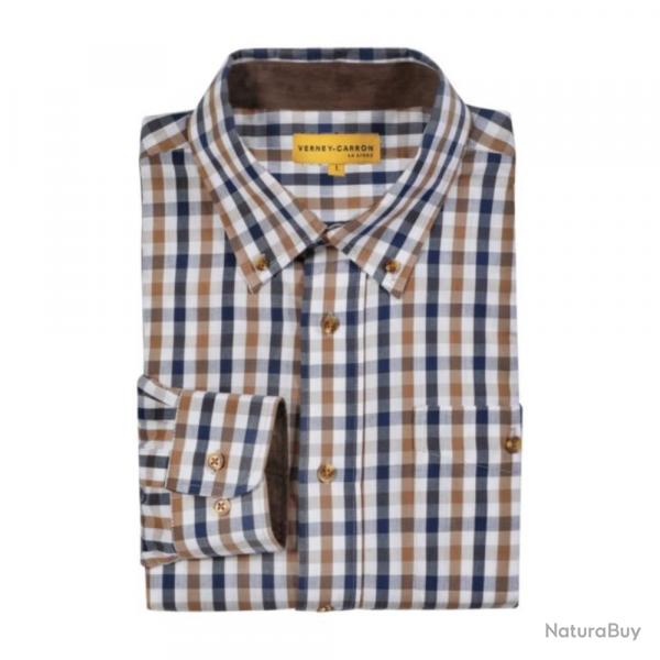 CHEMISE NANCAY BLEU MARRON - L - PROHUNT