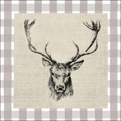 SERVIETTE TETE DE CERF - AMBIENTE