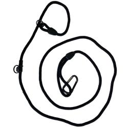 LAISSE LASSO BAUDRIER NOIRE 2.4M