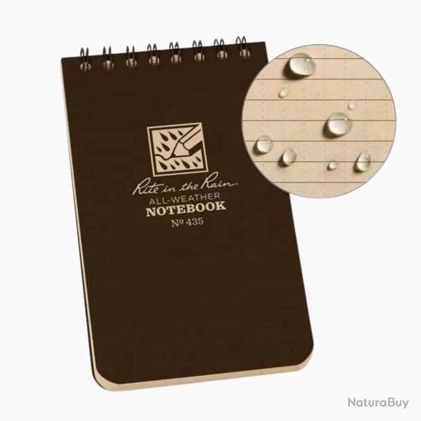 Calepin impermable 8x13 Top Spiral Marron