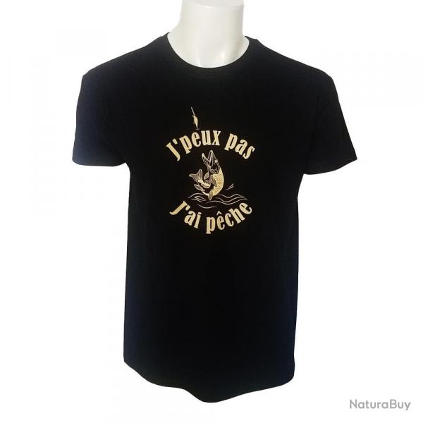 TSHIRT ENFANT JPEUX PAS PECHE NOIR - 9/11 ANS - BARTAVEL