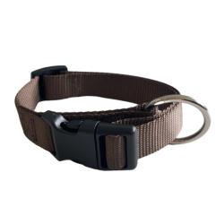 COLLIER NYLON MARRON - 30/45CM - 