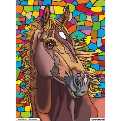 COLORIAGE PORTRAIT DE CHEVAL - LUDOCOLOR