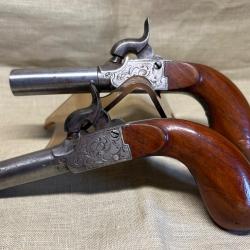 Très belle paire de pistolet à percussion en parfait état - 1840 / 1860