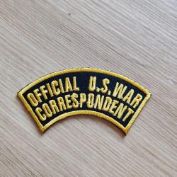 INSIGNE TISSU  : OFFICIAL U.S. WAR  CORRESPONDENT