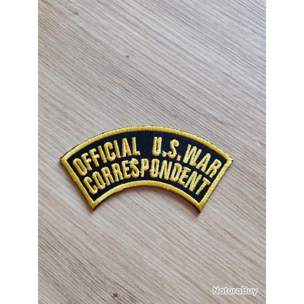 INSIGNE TISSU  : OFFICIAL U.S. WAR  CORRESPONDENT