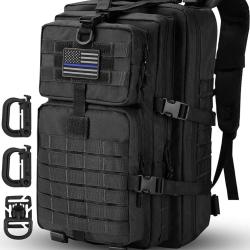 Sac à dos 40L Tactique Militaire Mousqueton Forme D Molle Grand Volume Chasse Escalade Randonnée
