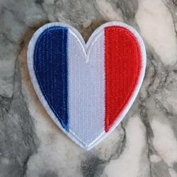 Patch drapeau france coeur livraison offerte
