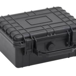 Valise vol portable PP noir 24x19x11 cm étanche avec mousse