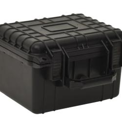 Valise vol portable PP noire 27x25x18 cm étanche avec mousse