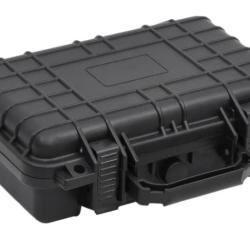 Valise vol portable PP noir 30x22x10 cm rigide avec mousse