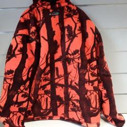blouson POLAIRE reversible kaki/ orange camo Verney-carron