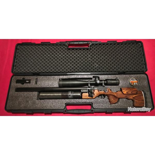 FX KING 600 GRS BRAUN CAL 5.5 mm+lunette+silencieux donny FL bouteille 700 cc300 bars 19.9 joules