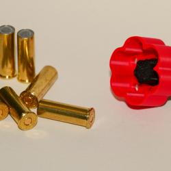 Speedloader revolver 38 Special & 357 mag - couleur rouge