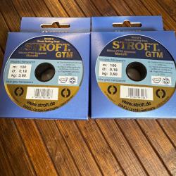 DESTOCKAGE P&Ecirc;CHE LOT DE DEUX BONINES FILS STROFT GTM 100 m 0,18 mm 3,60 kg