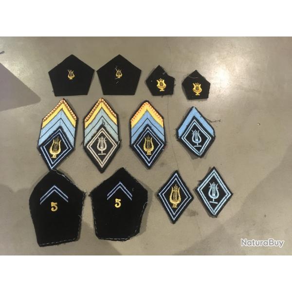 Ecussons tissu de la musique des Rgiments de Hussards.