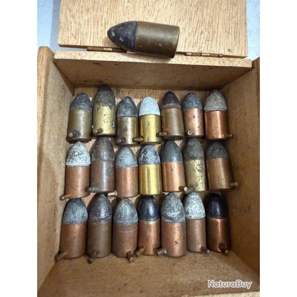 22 Cartouches calibre 12 mm  Broche, pour Rvolver Lefaucheux