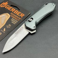 Couteau Gerber Highbrow Compact A/O Lame Acier 7Cr17MoV Serr Manche Alu Blue Pivot Lock Clip