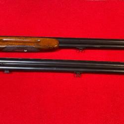 SUPERPOSÉ FOREZI DACTU, POUR TIREUR GAUCHER, CAL : 12/70, ÉJECTEURS, 2 CANONS, BON ÉTAT, MALETTE.