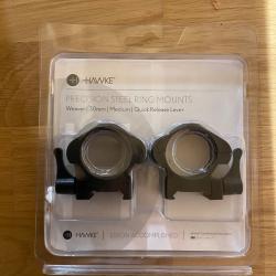 Colliers HAWKE précision diamètre 30mm weaver medium amovible
