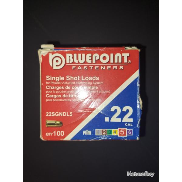 cartouches  blanc bluepoint cal 5.6/16 mm cal 22 rouge bote de 100 pour stalker 906 ou autre