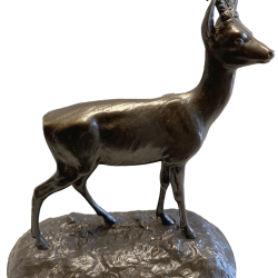 Bronze Chevreuil &agrave; l'&eacute;coute moyen mod&egrave;le LOVERGREEN