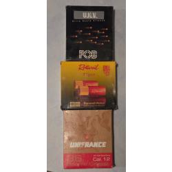 Lot munitions calibre 12/70 cuivre 7 et plombs 9 et 5