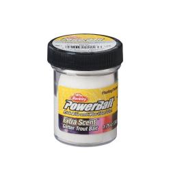 Berkley PowerBait Pâte à Truite Glitter White - 50g (1.75 oz)