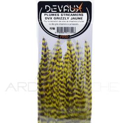 Plumes streamers DEVAUX Grizzly jaune