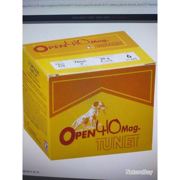 Tunet open 410 25 cartouches