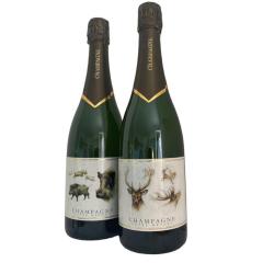 COFFRET BOUTEILLES DE CHAMPAGNES CERF & SANGLIER - 0.0080 - CHAMPAGNE PAUL POTHELET