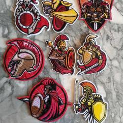 Lot de 8 patchs Guerrier thermocollant LIVRAISON GRATUITE