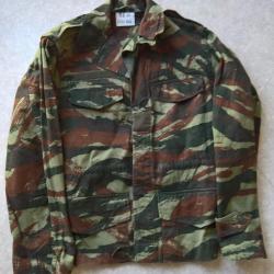 Veste treillis camo l&eacute;opard, l&eacute;zard 1978 Afrique Kolwezi