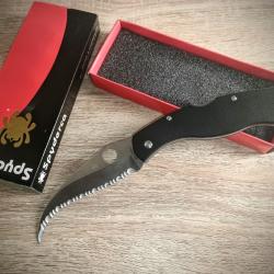 Couteau pliant griffe dentelé serrated Spyderco civilian