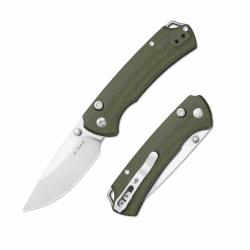 Couteau Kizer Task I T1 BD Lame Acier Nitro-V Manche Micarta Vert Button Lock KIV34902BA1